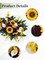 Artificial Cemetery Headstone Flower Saddle – Rose & Sunflower Grave Decoration, Outdoor Memorial Arrangement, Spring Tribute for Loved Ones